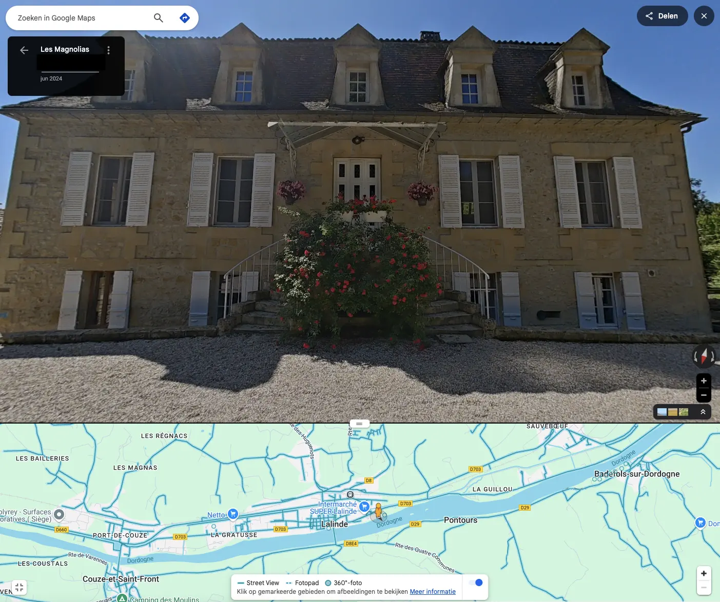 Google maps en 360 graden fotografie